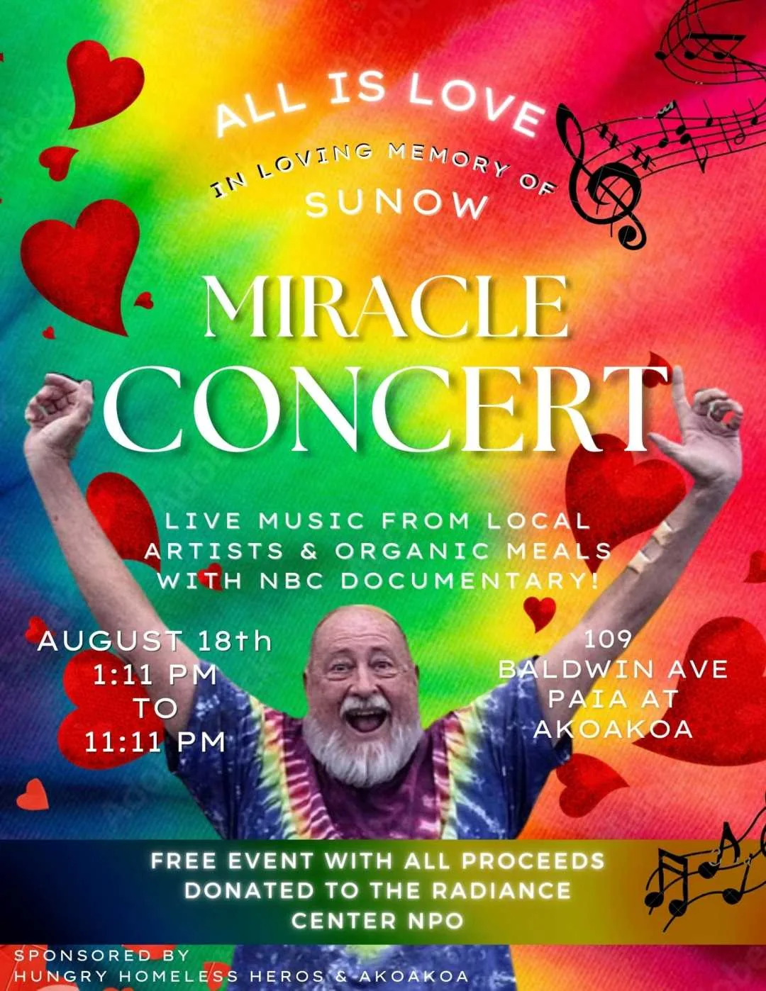 Sunow memorial concert poster