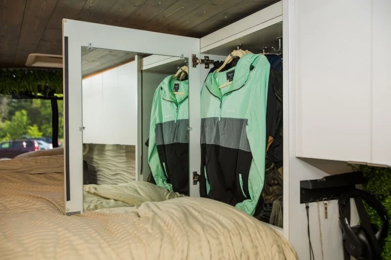 Closet and mirror