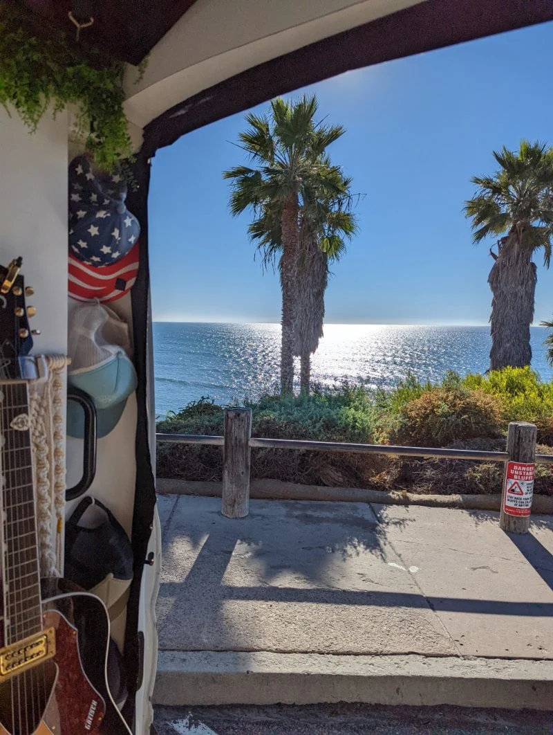 Ocean view from the van