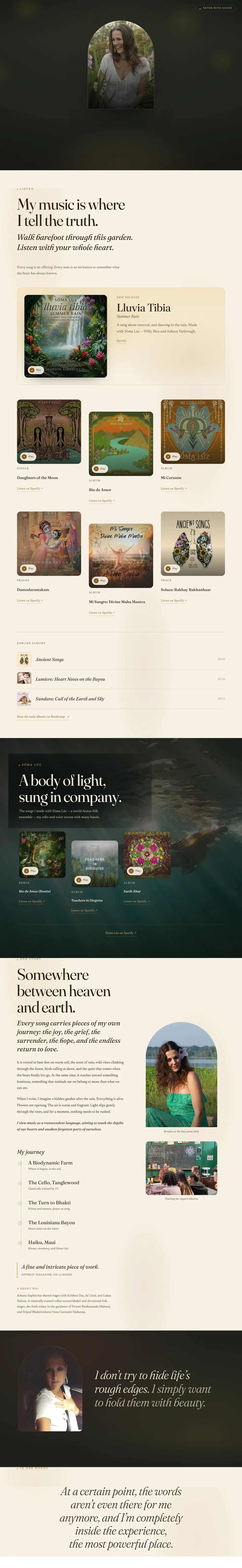 Ashana Sophia Music website