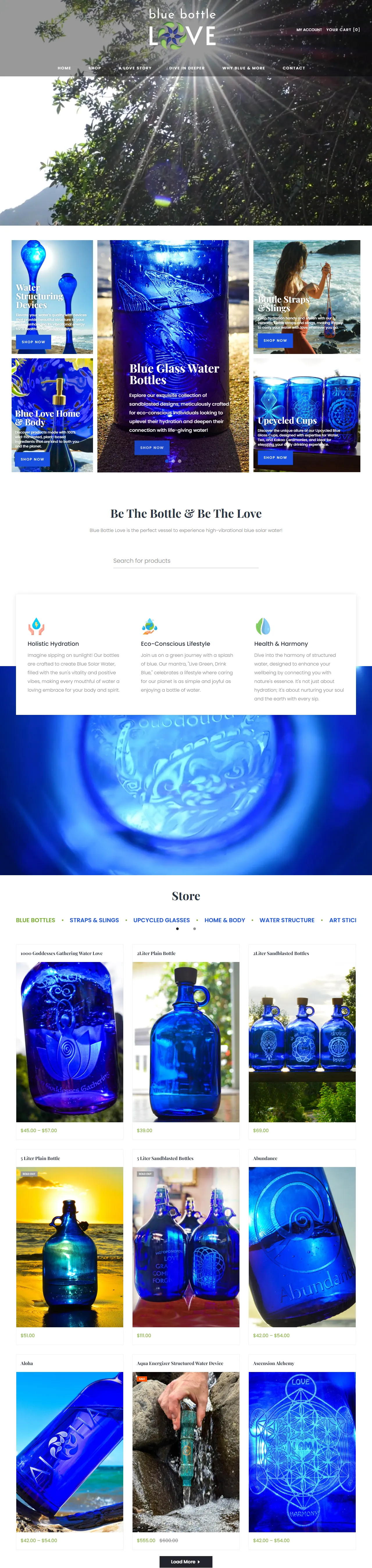 Blue Bottle Love website